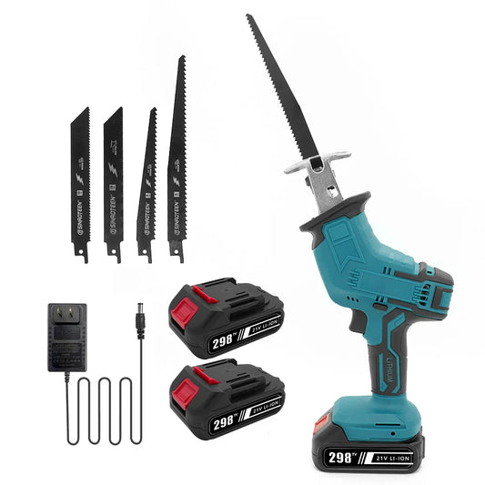 2-Battery Cordless Saw for Fast Wood & Metal Cutting