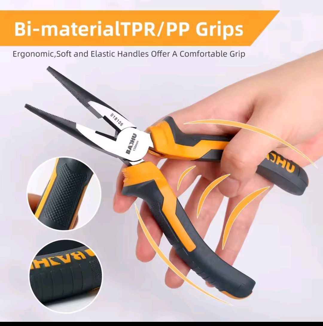 Precision Needle Nose Pliers – 6/8" Electrician Tool