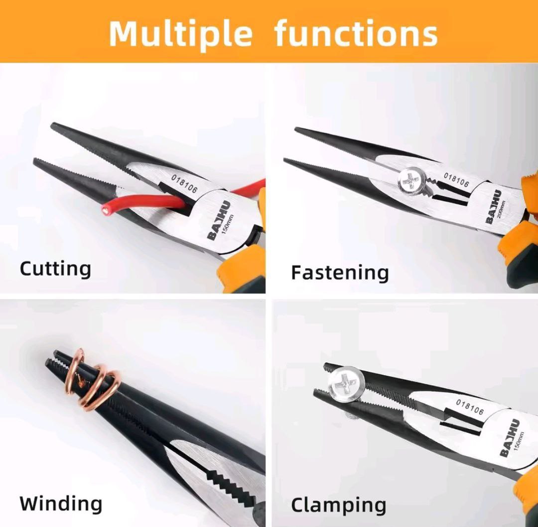 Precision Needle Nose Pliers – 6/8" Electrician Tool