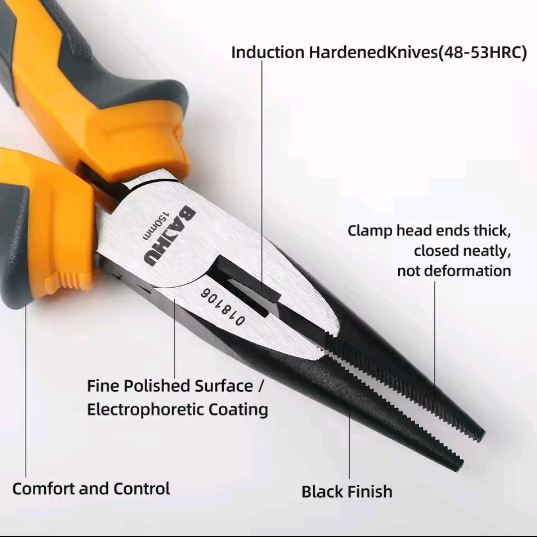 Precision Needle Nose Pliers – 6/8" Electrician Tool