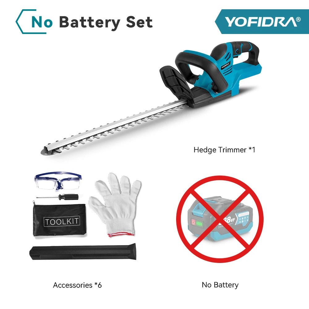 YOFIDRA 2000W Cordless Hedge & Brush Cutter