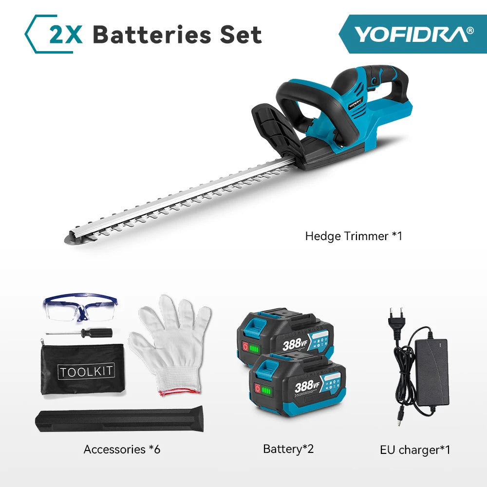 YOFIDRA 2000W Cordless Hedge & Brush Cutter