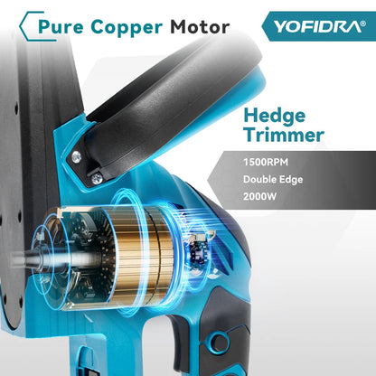 YOFIDRA 2000W Cordless Hedge & Brush Cutter