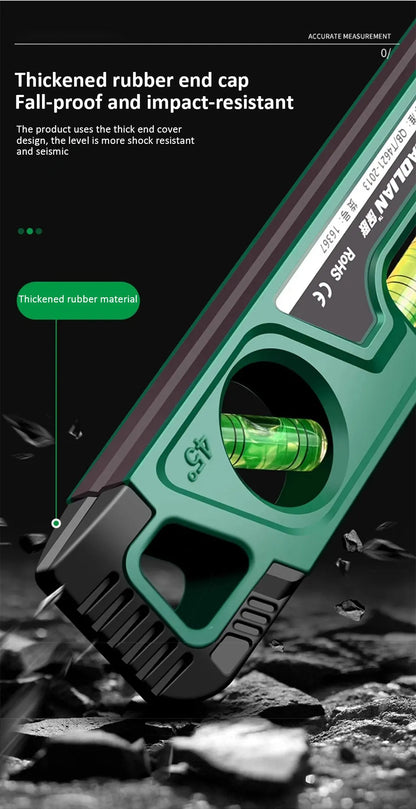 Heavy-Duty Magnetic Level – Shockproof, 3 Angles (225mm)
