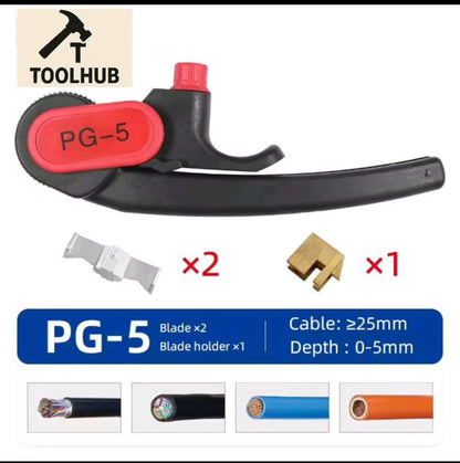 Heavy-Duty PG-5 Cable Peeler – Ratchet Wheel Design