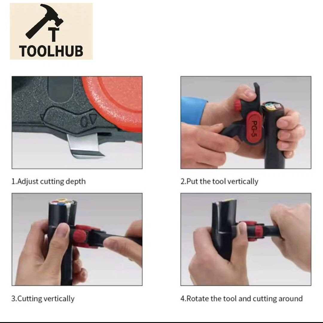 Heavy-Duty PG-5 Cable Peeler – Ratchet Wheel Design